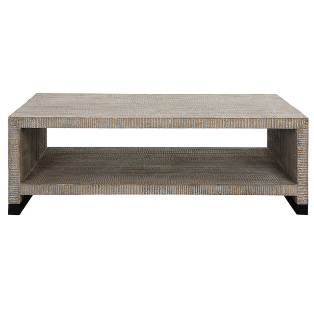 Bosk White Washed Coffee Table | Uttermost | Home Elegance USA