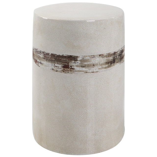 Uttermost Comanche White Ceramic Garden Stool - Home Elegance USA