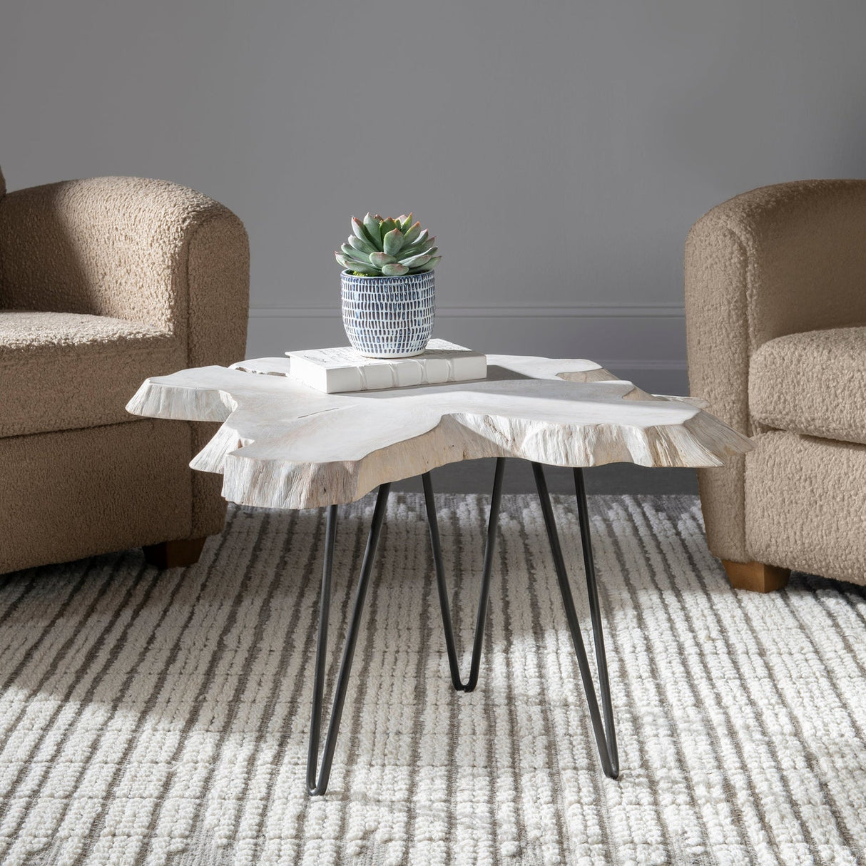 Uttermost Trillium Bleached Teak Coffee Table - Home Elegance USA