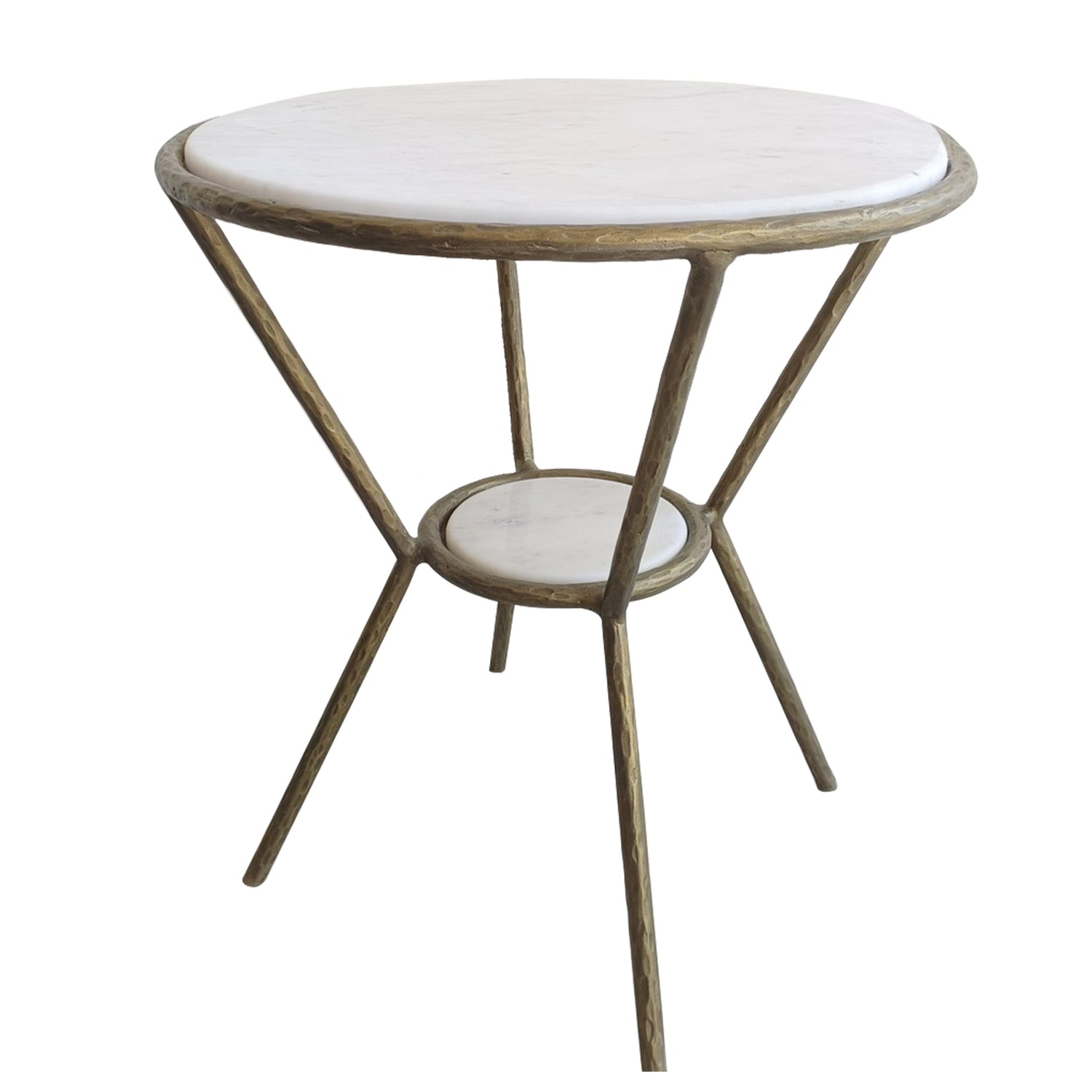 Uttermost Refuge Round White Side Table - Home Elegance USA