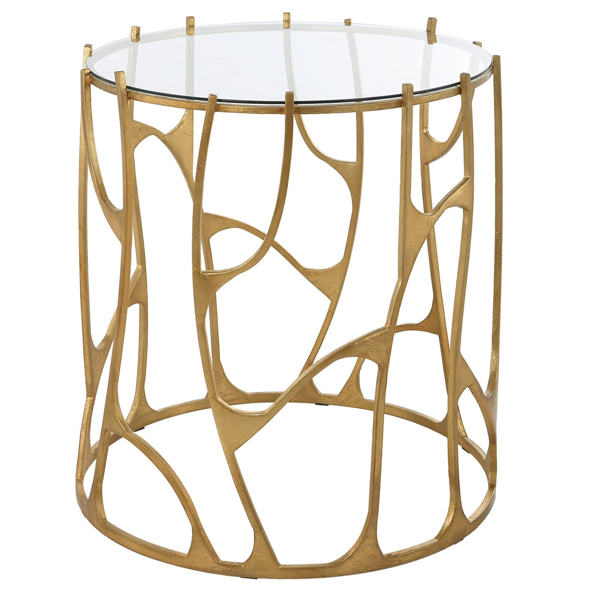 Uttermost Ritual Round Gold Side Table - Home Elegance USA