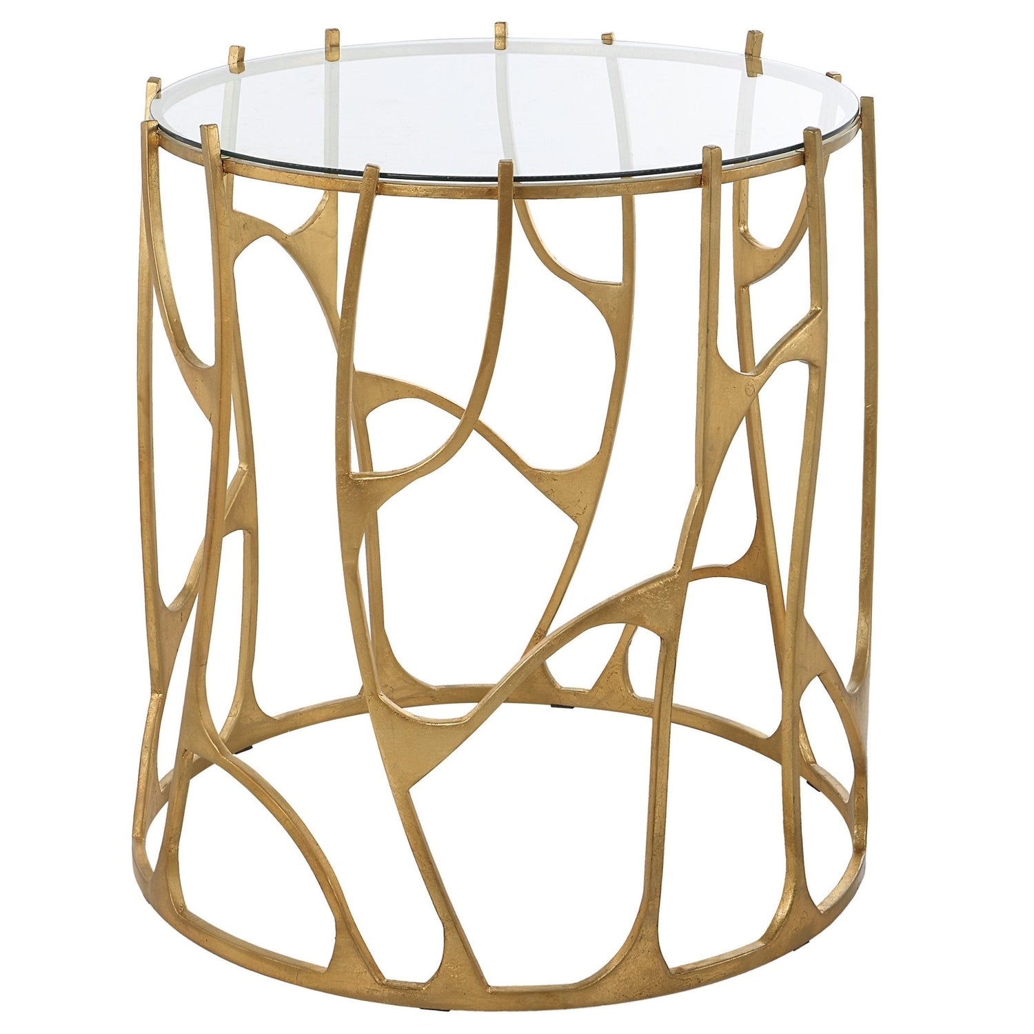Uttermost Ritual Round Gold Side Table - Home Elegance USA