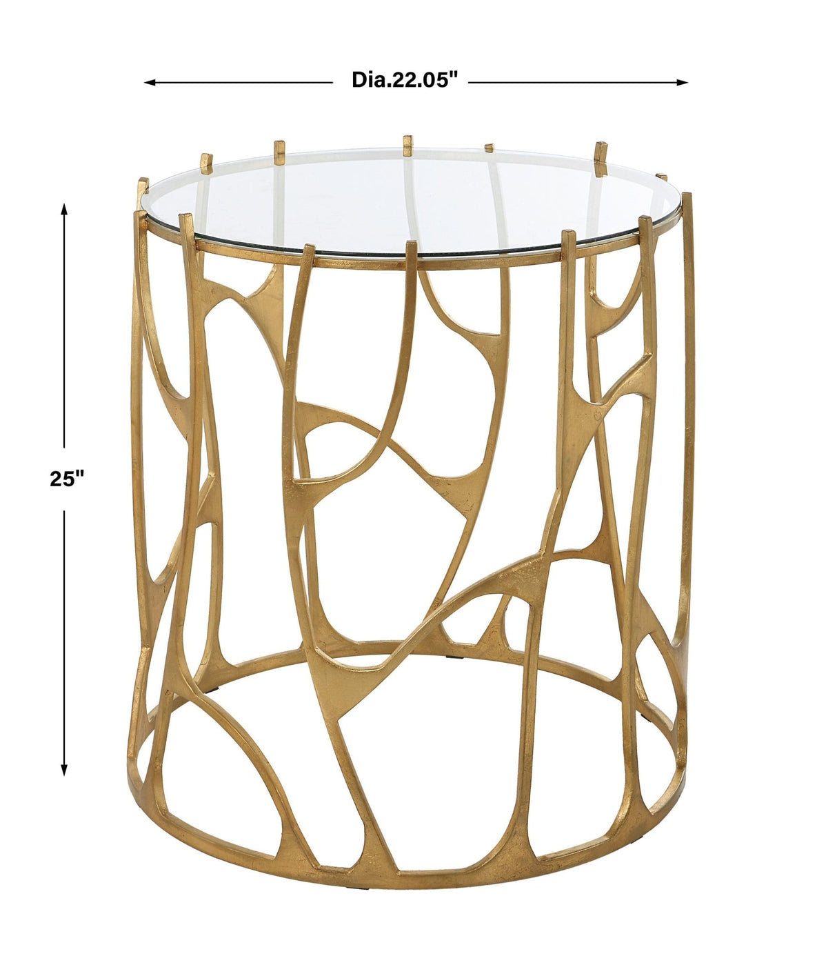 Uttermost Ritual Round Gold Side Table - Home Elegance USA