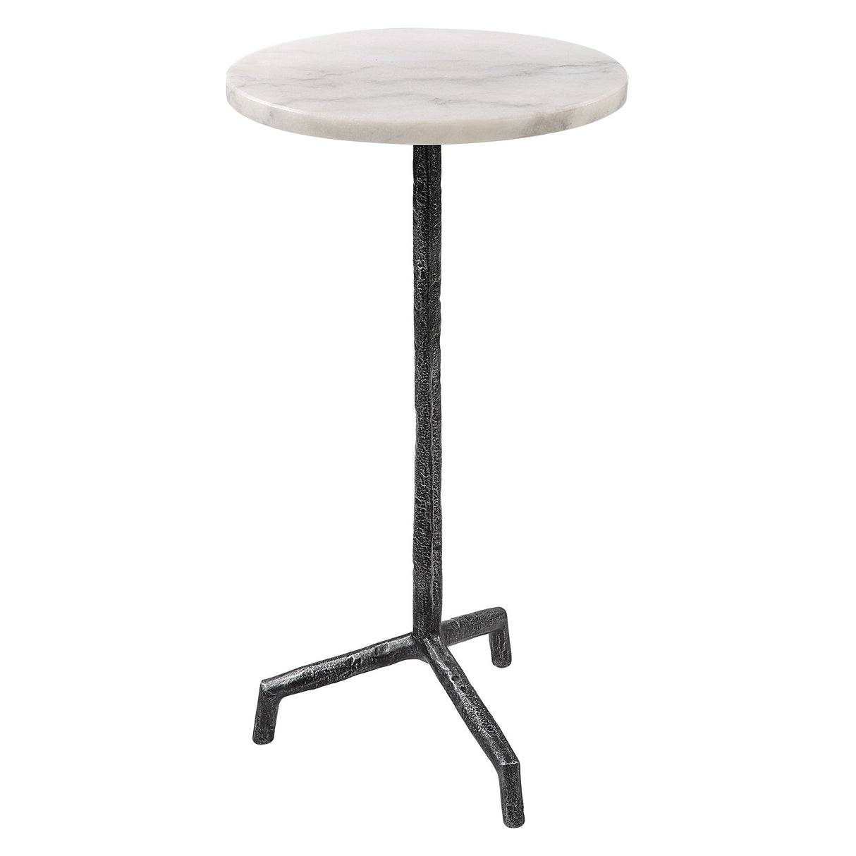 Uttermost Puritan White Marble Drink Table - Home Elegance USA