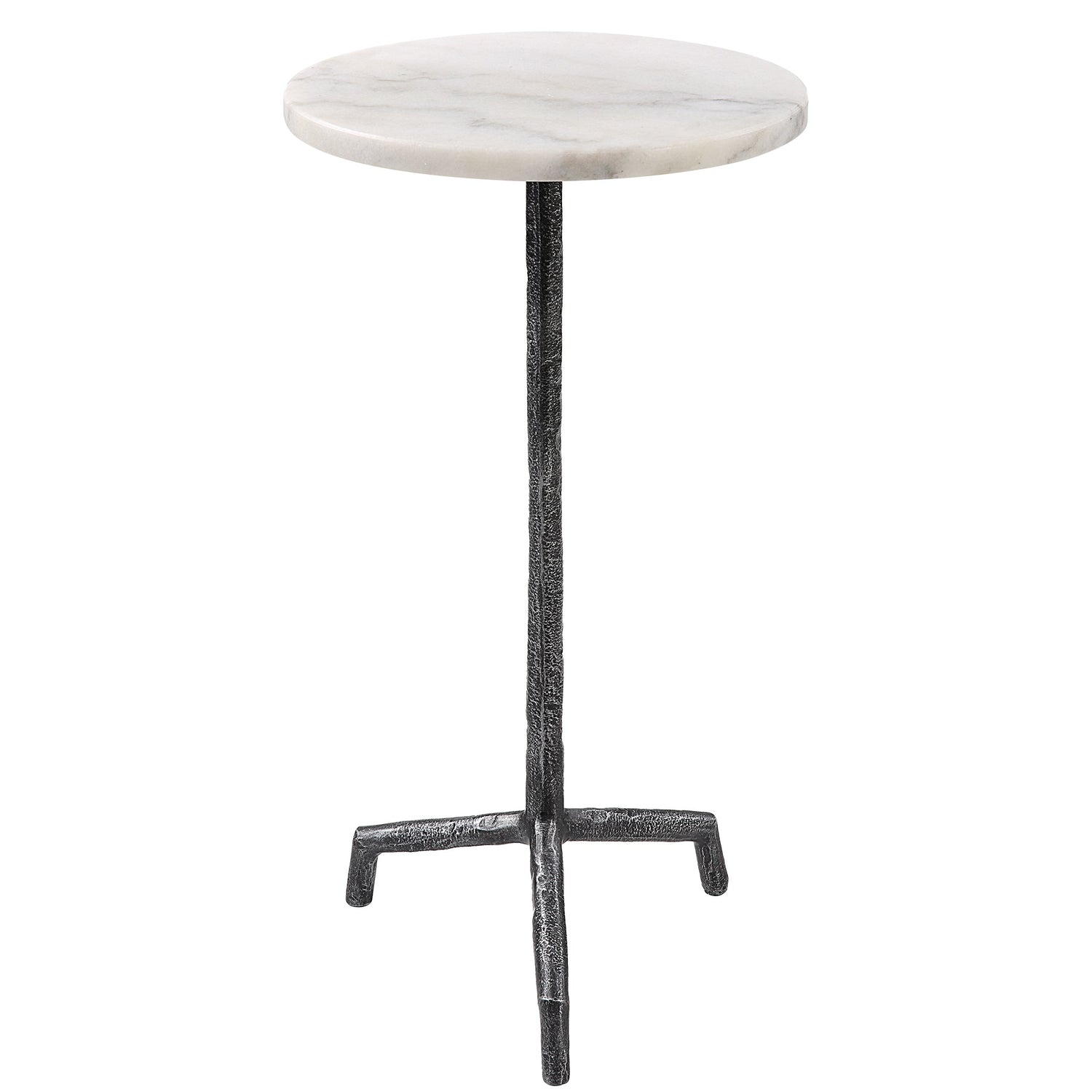 Uttermost Puritan White Marble Drink Table - Home Elegance USA