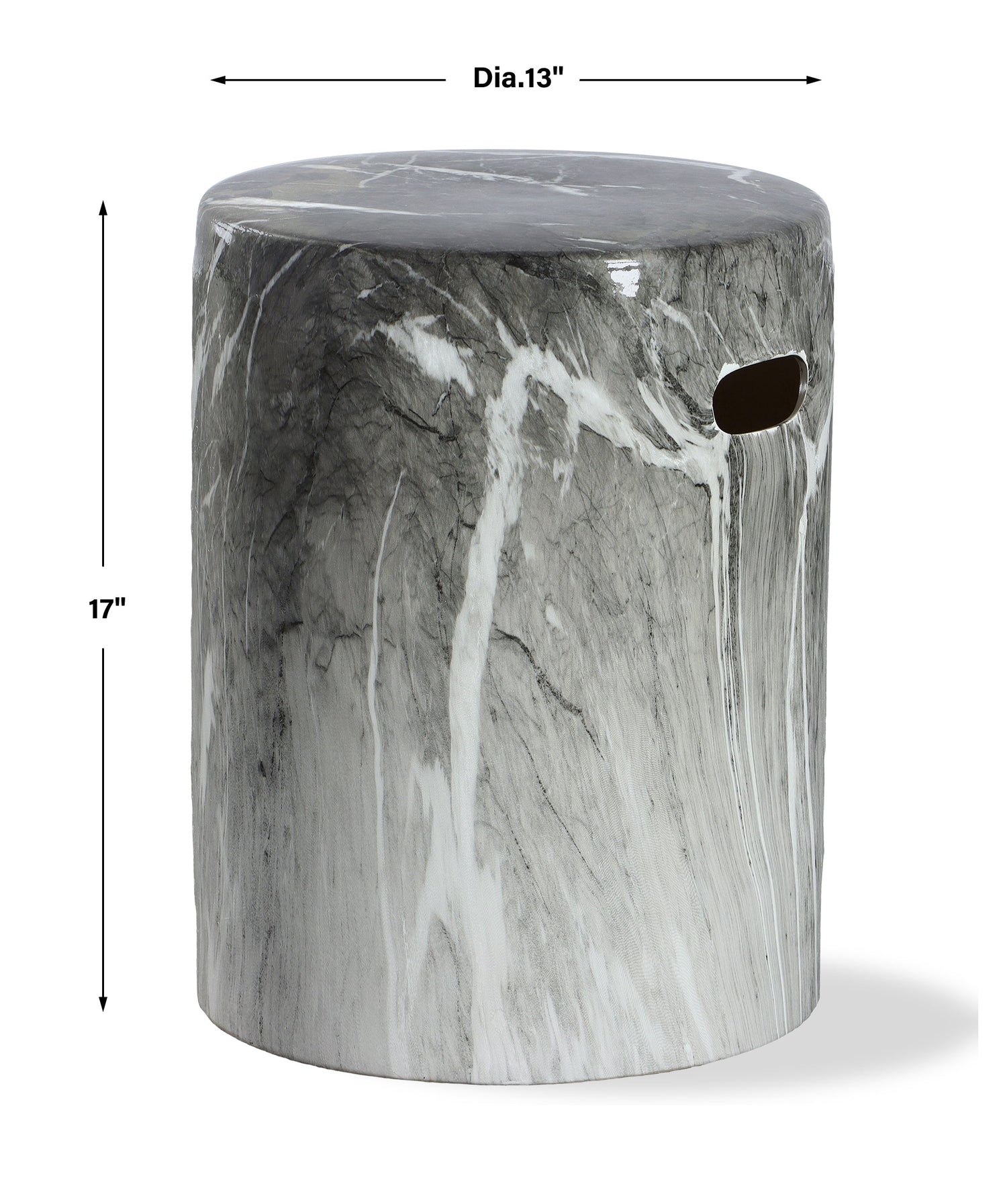 Uttermost Marvel Marbled Garden Stool - Home Elegance USA
