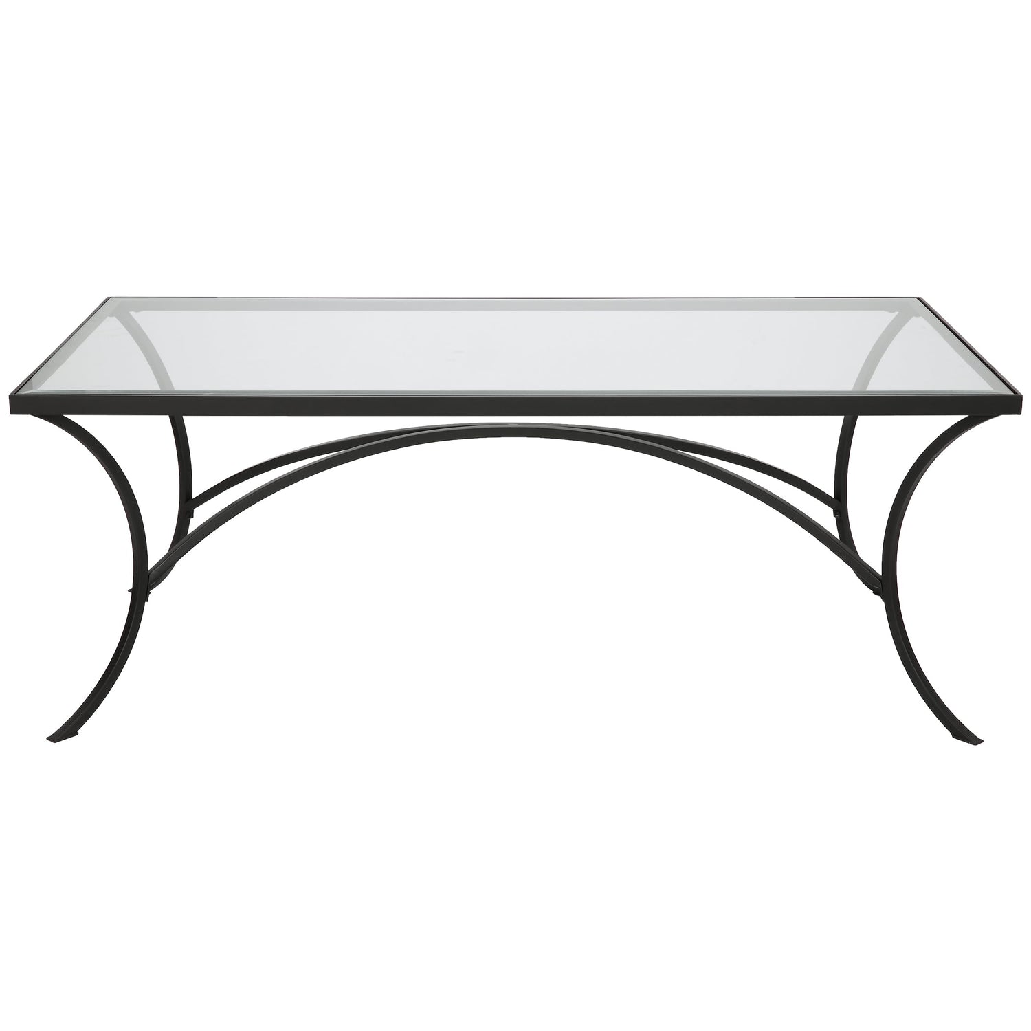 Alayna Black Metal & Glass Coffee Table | Uttermost | Home Elegance USA
