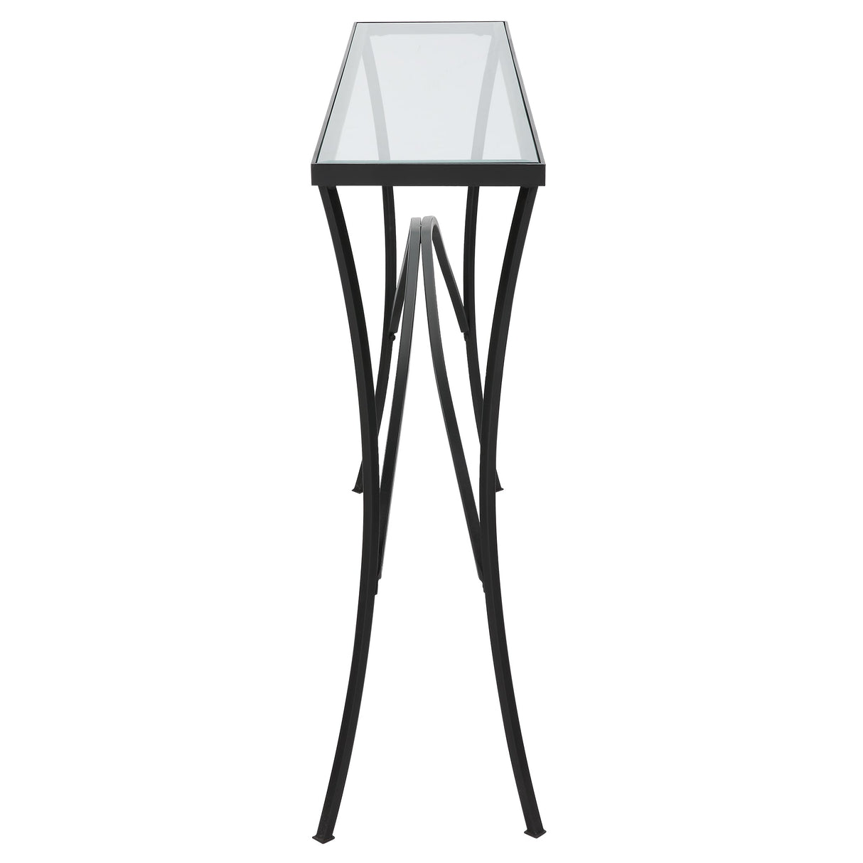 Alayna Black Metal & Glass Console Table | Uttermost | Home Elegance USA