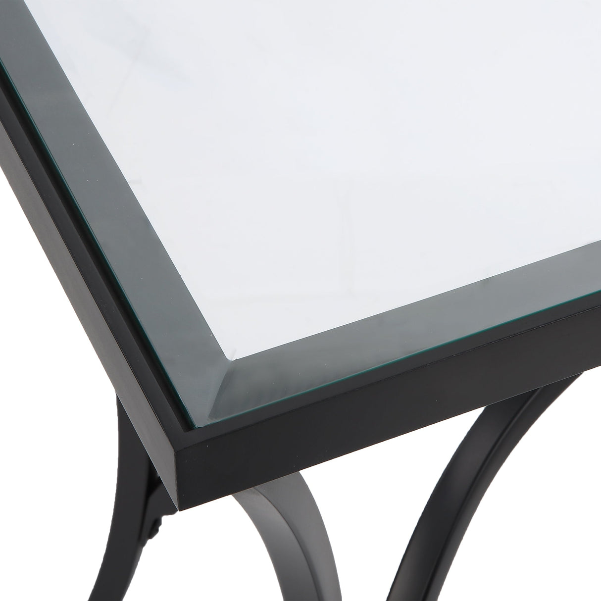 Alayna Black Metal & Glass End Table | Uttermost | Home Elegance USA