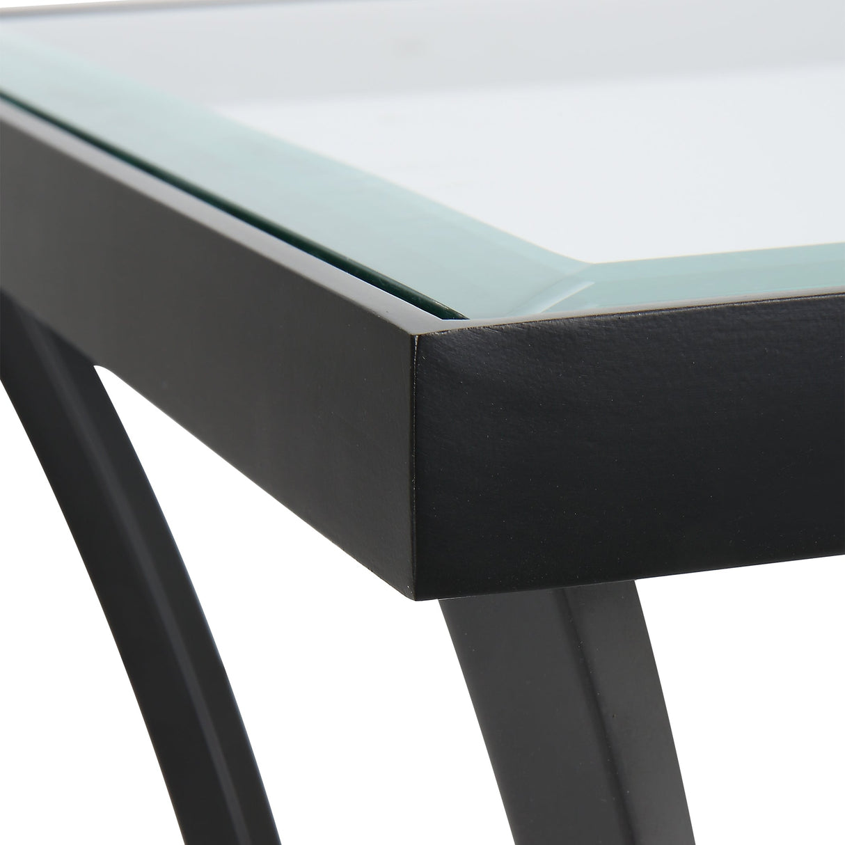 Alayna Black Metal & Glass End Table | Uttermost | Home Elegance USA