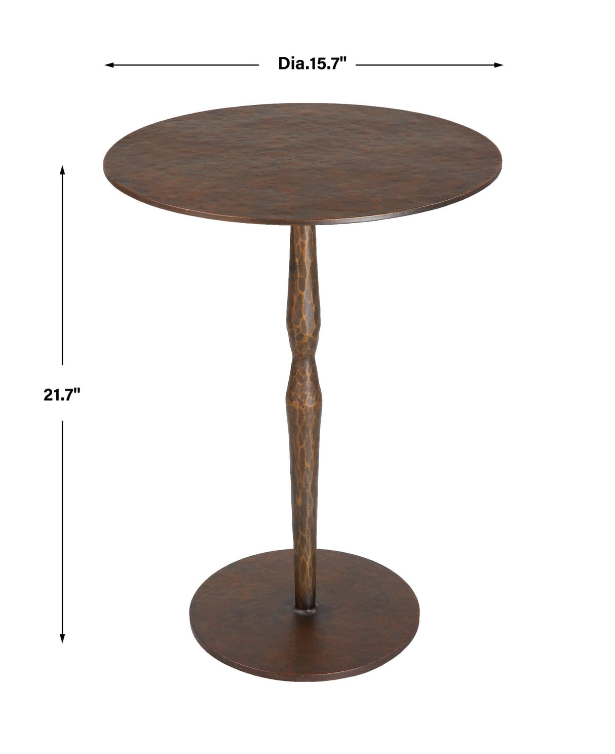 Uttermost Industria Copper Bronze Accent Table - Home Elegance USA