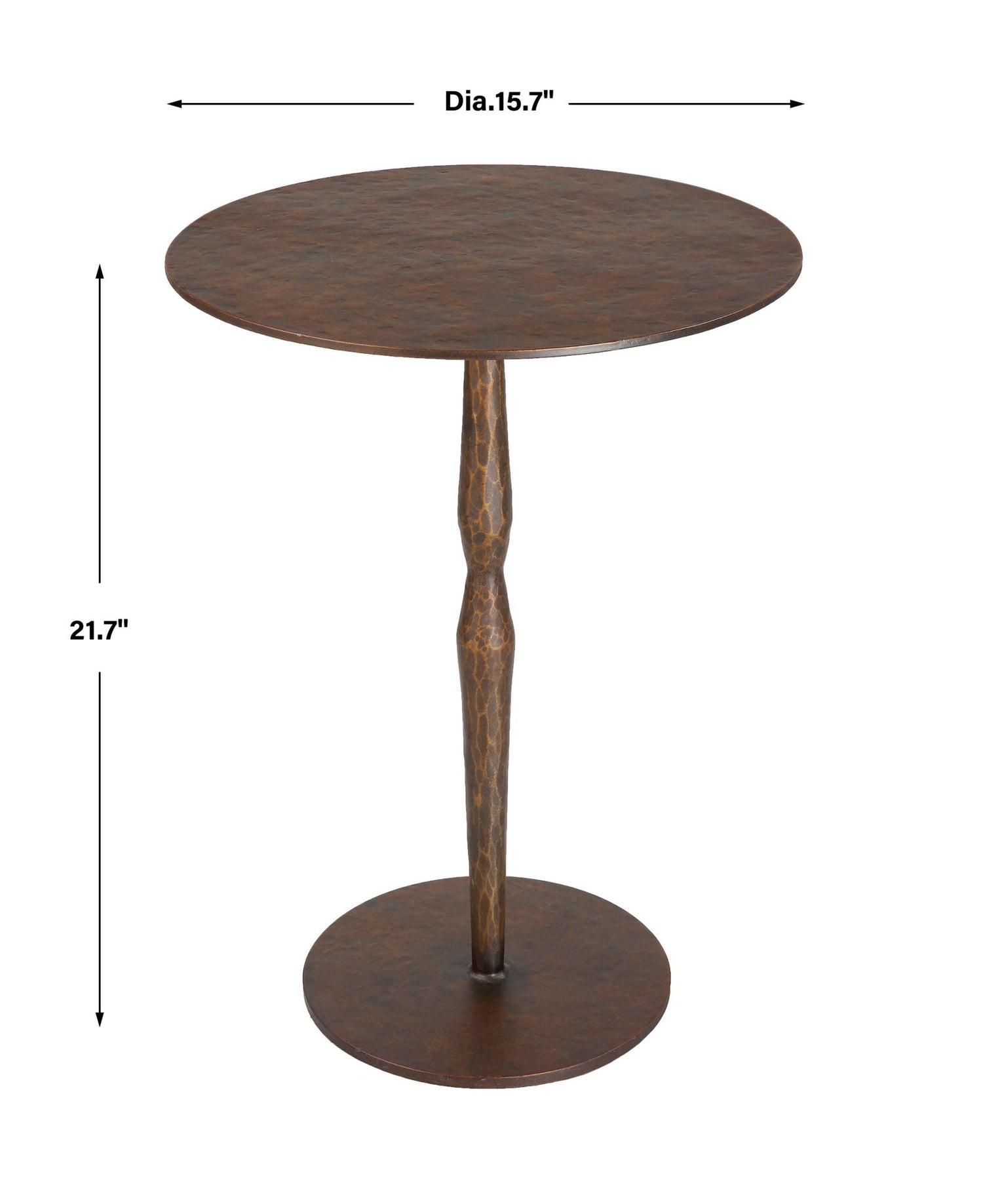 Uttermost Industria Copper Bronze Accent Table - Home Elegance USA