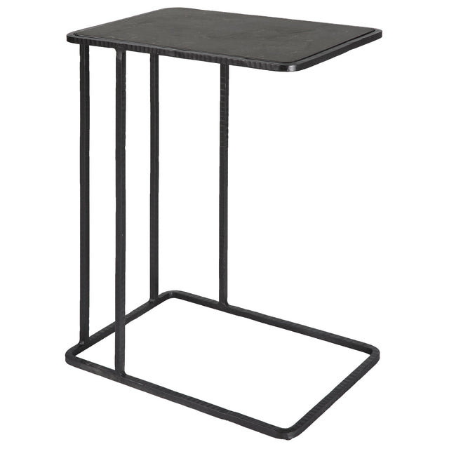 Uttermost Cavern Stone & Iron Accent Table - Home Elegance USA