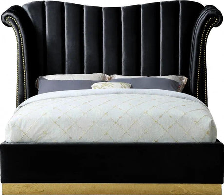 Flora Velvet Platform Bed by Meridian Furniture Meridian Furniture