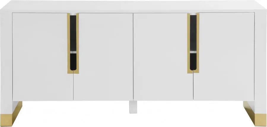 Florence Sideboard / Buffet in White Lacquer by Meridian Furniture Meridian Furniture