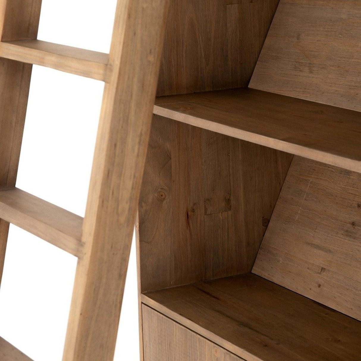 Four Hands Bane Double Bookshelf With Ladder