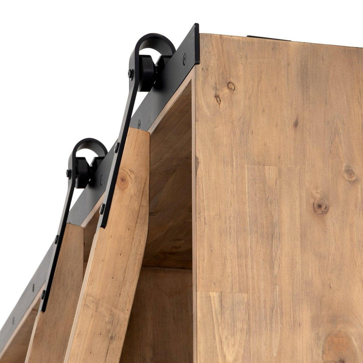 Four Hands Bane Double Bookshelf With Ladder