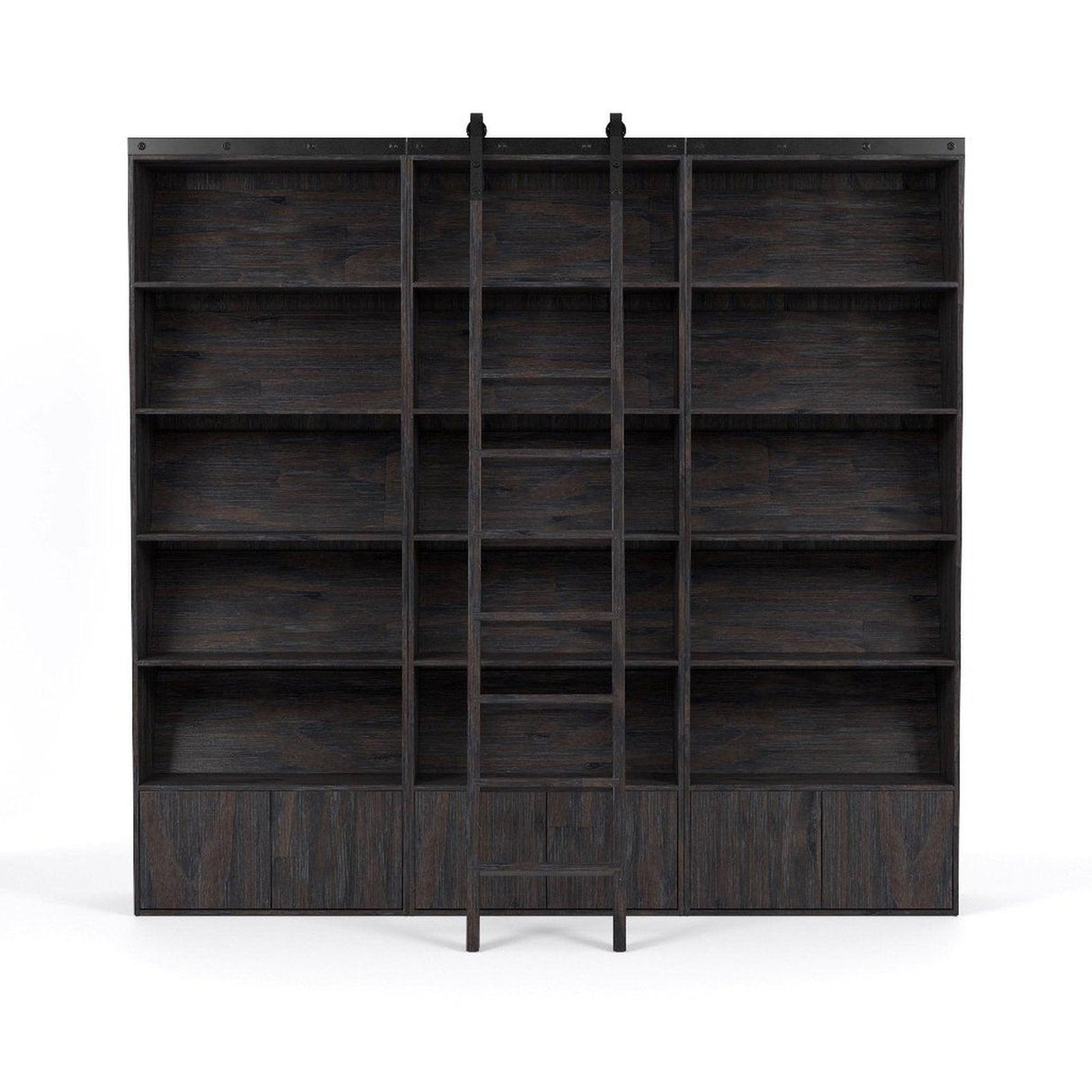 Four Hands Bane Triple Bookshelf With Ladder