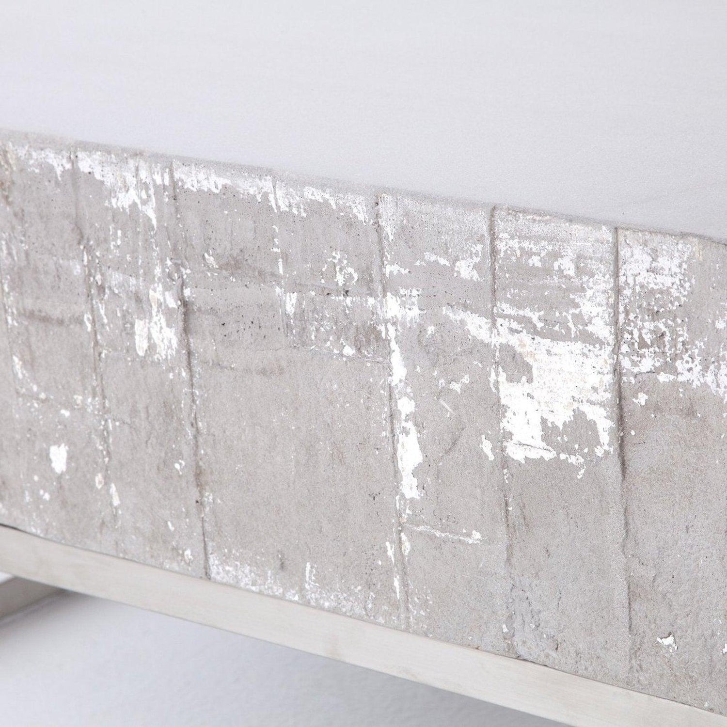 Four Hands Concrete And Chrome Coffee Table