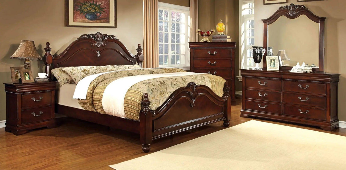 Furniture Of America Mandura Bedroom Set in Cherry Finish Furniture of America