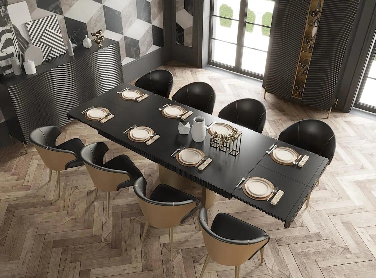 Glam Shiny Dining Room Set By Esf Furniture - ESF Furniture