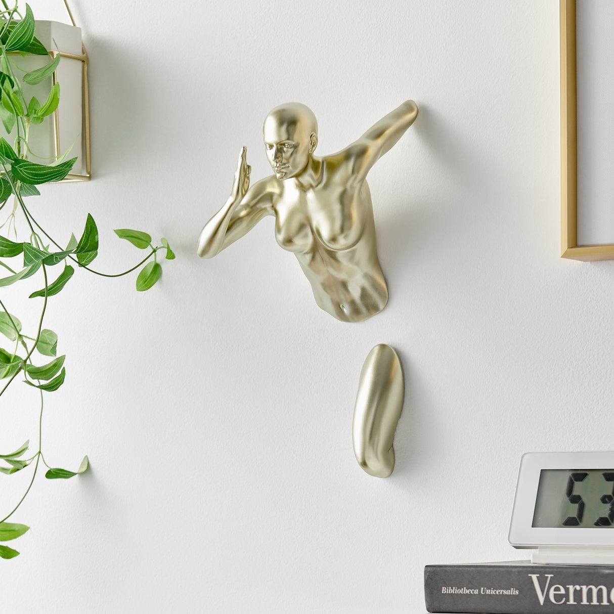 Gold Wall Runner 13" Woman Sculpture - Home Elegance USA