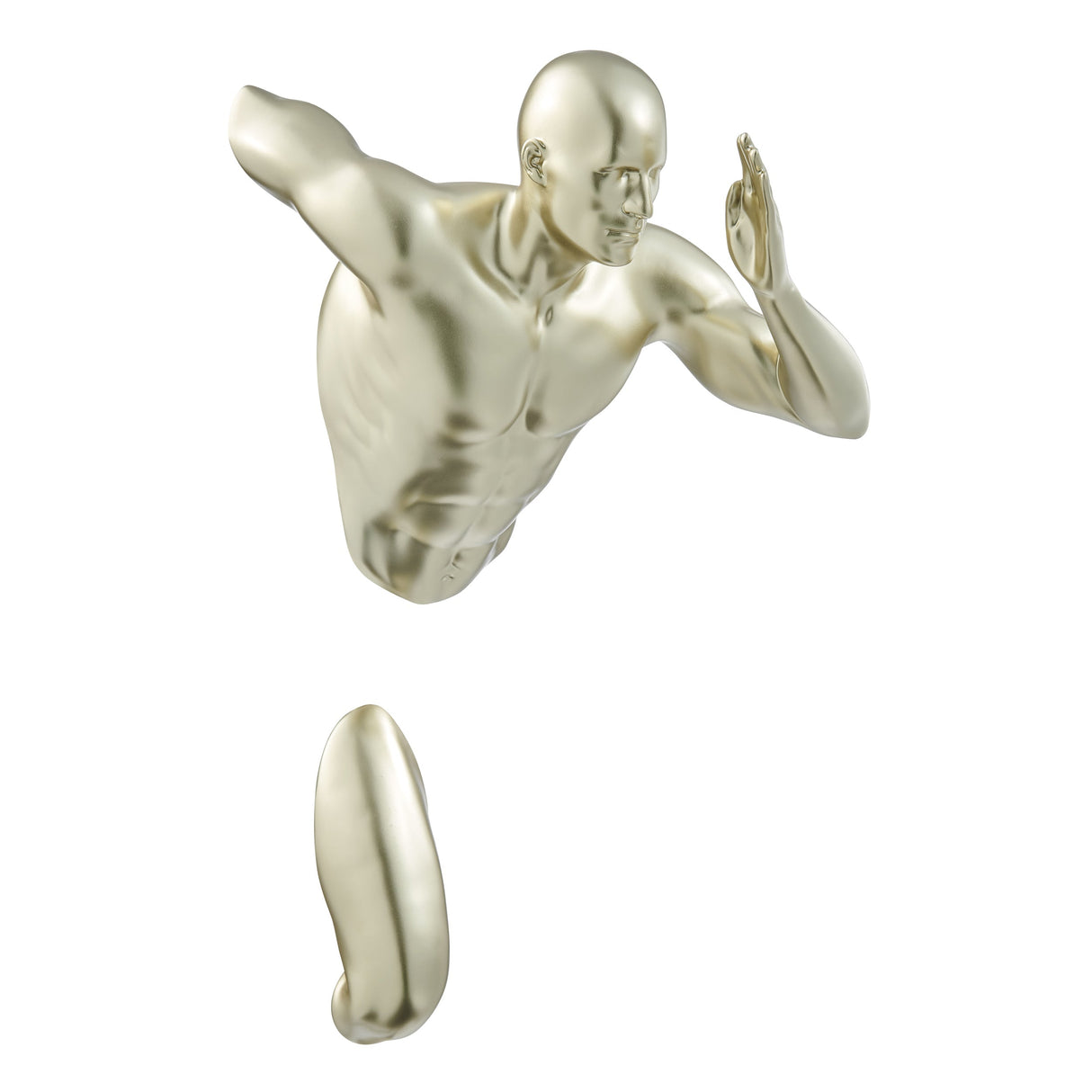 Gold Wall Runner 20" Man Sculpture - Home Elegance USA