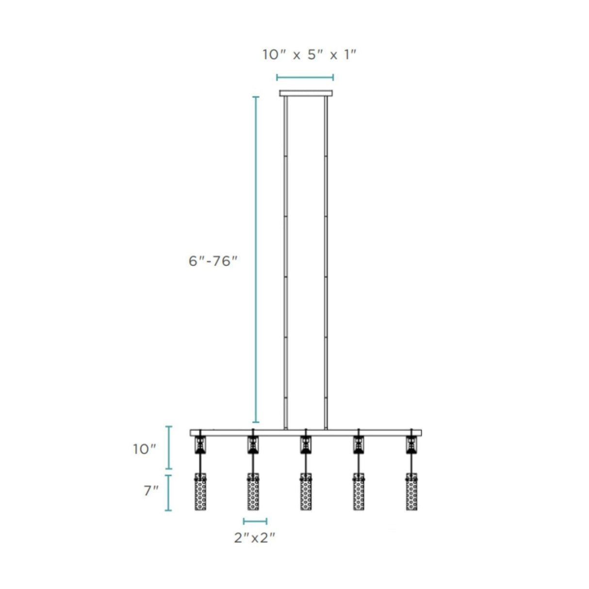 Harmony 5 Light Chandelier // Matte Black - Home Elegance USA