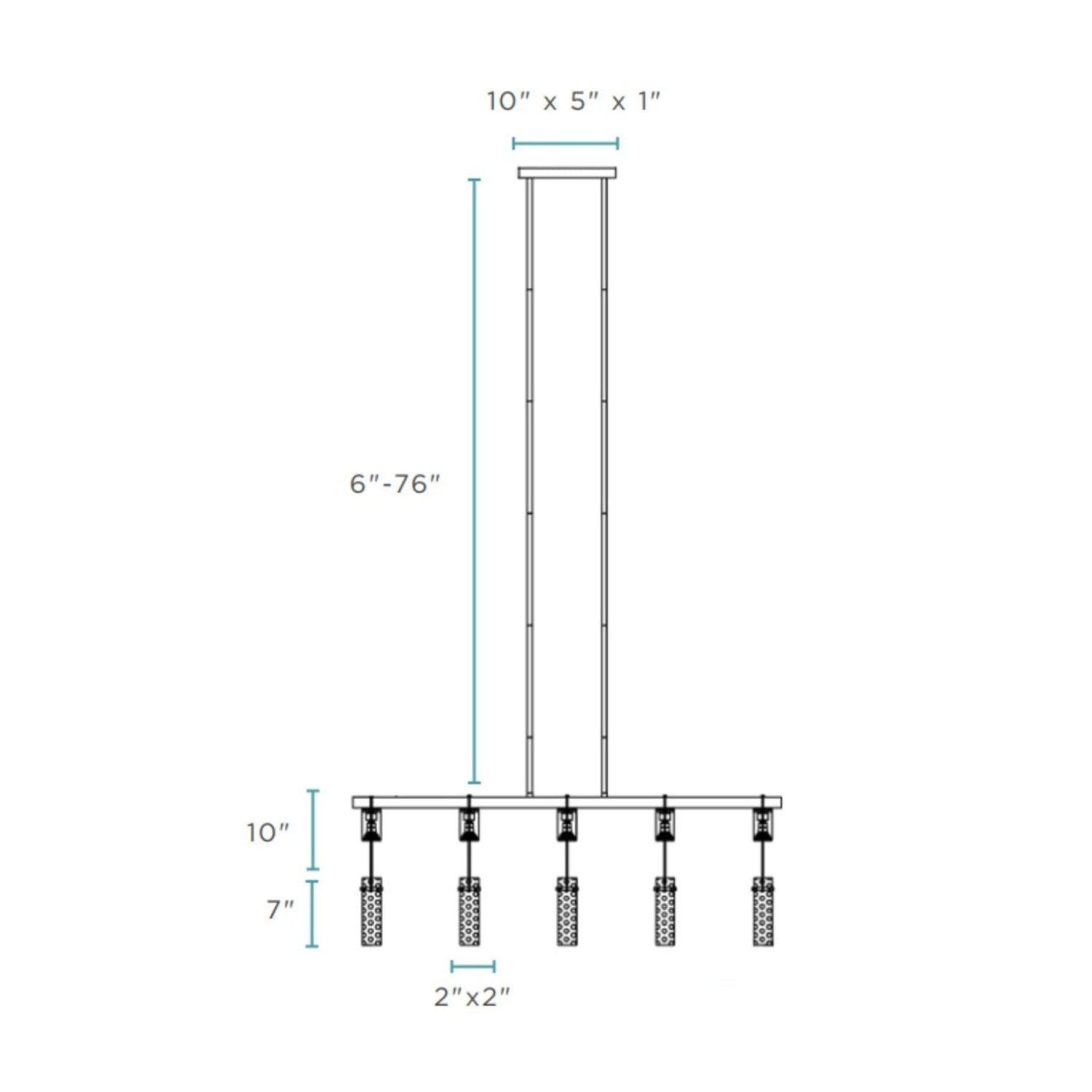 Harmony 5 Light Chandelier // Matte Black - Home Elegance USA