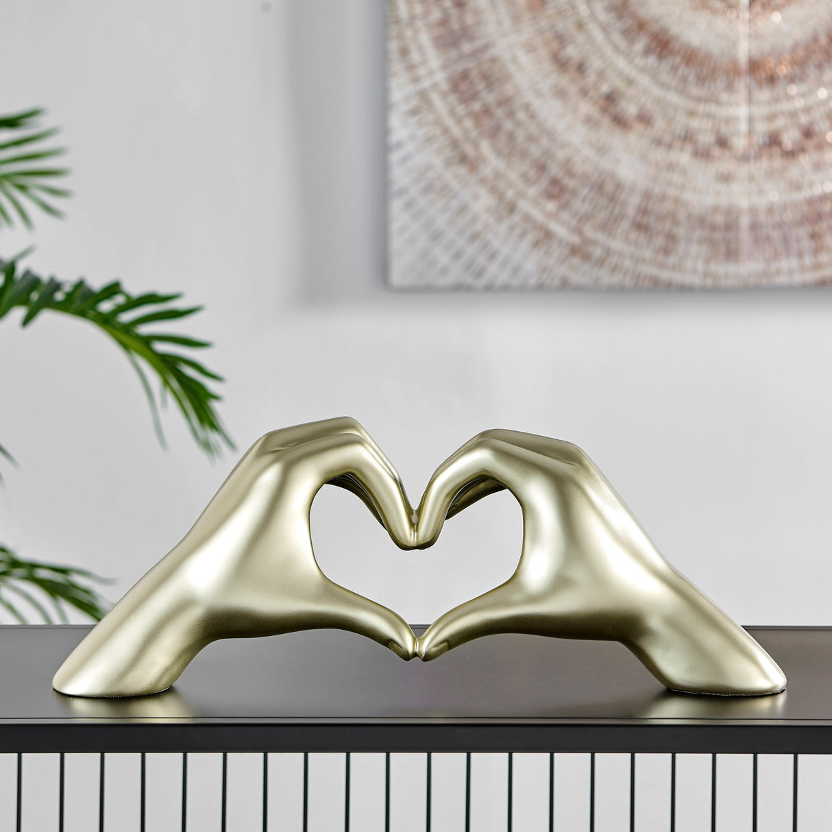 Heart Hands Champagne Gold - Home Elegance USA