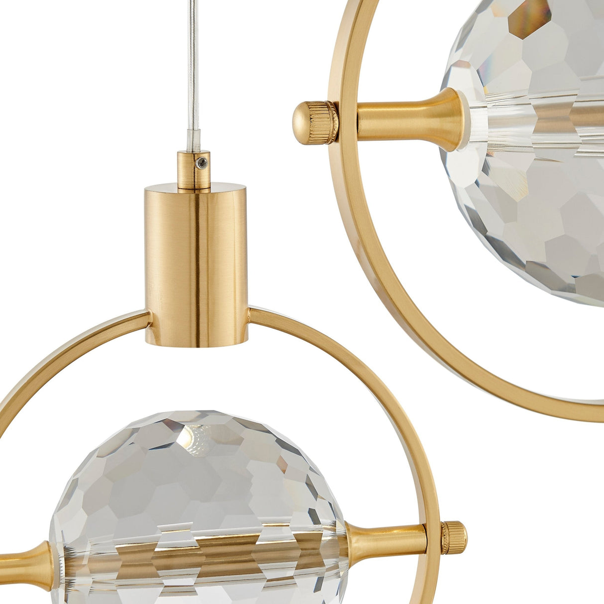 Hollywood Circle 3 Light Pendant // Gold - Home Elegance USA