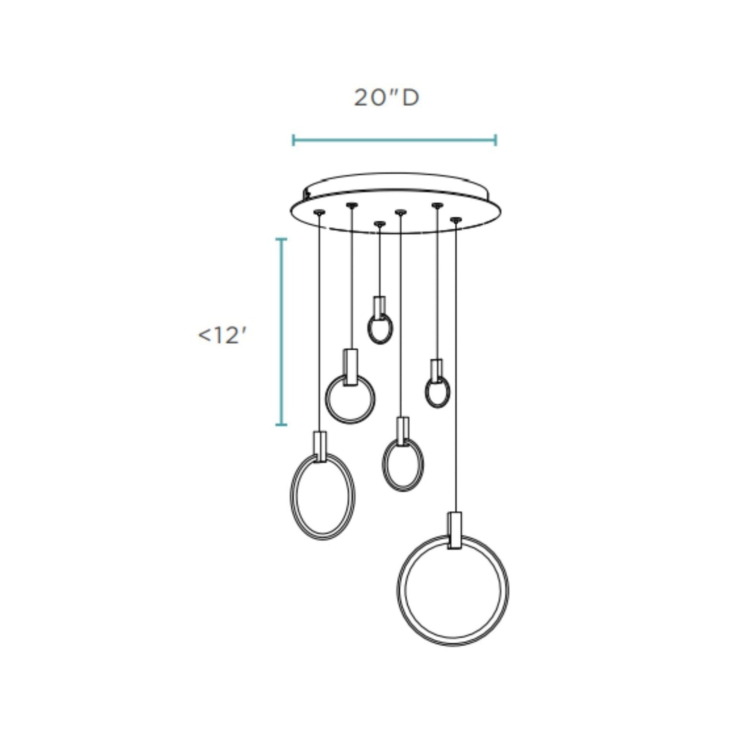 Hong Kong LED Circular Chandelier // Chrome - Home Elegance USA