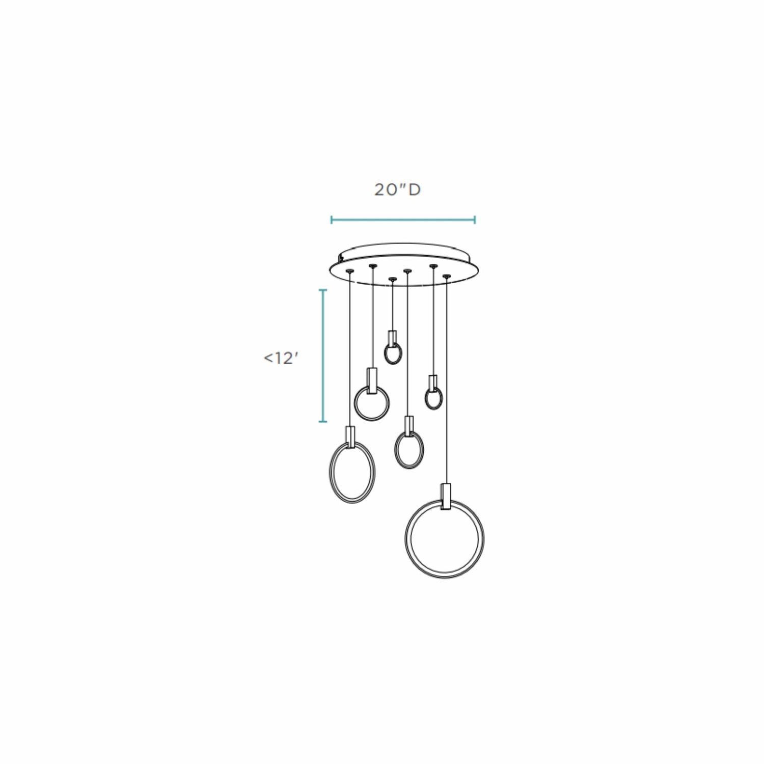 Hong Kong LED Circular Chandelier// Matte Black - Home Elegance USA