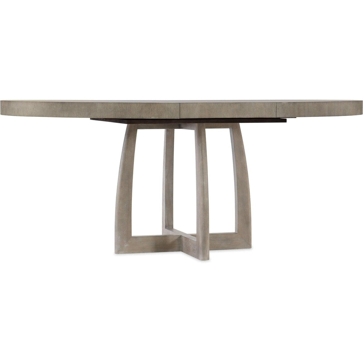Affinity 48in Round Pedestal Dining Table - Greige Oak | Hooker Furniture | Home Elegance USA