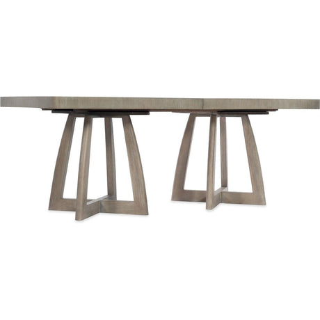 Affinity 78In Rectangle Pedestal Dining Table W/2 - 18In Leaves | Hooker | Home Elegance USA