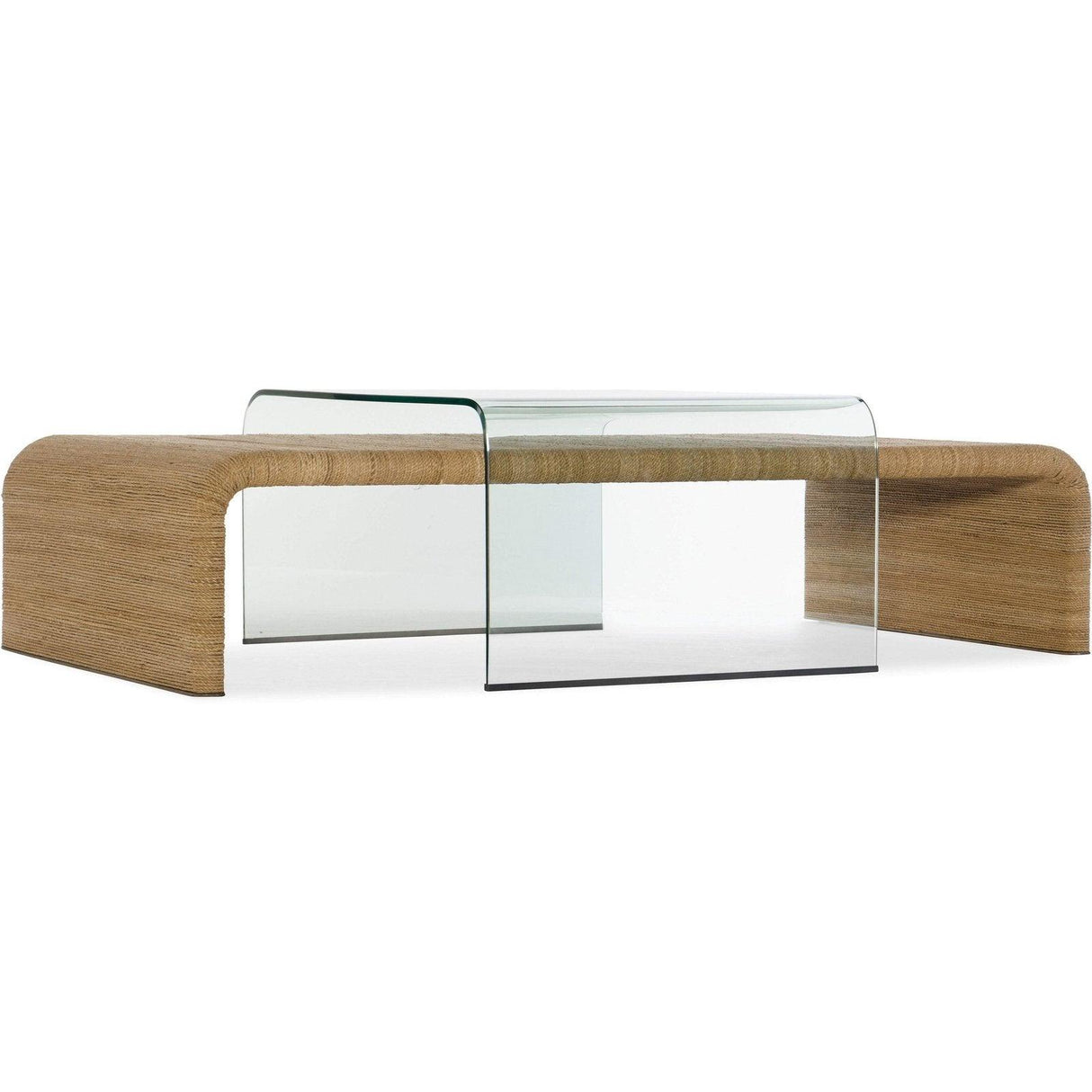 Amani Rope And Glass Cocktail Table | Hooker | Home Elegance USA