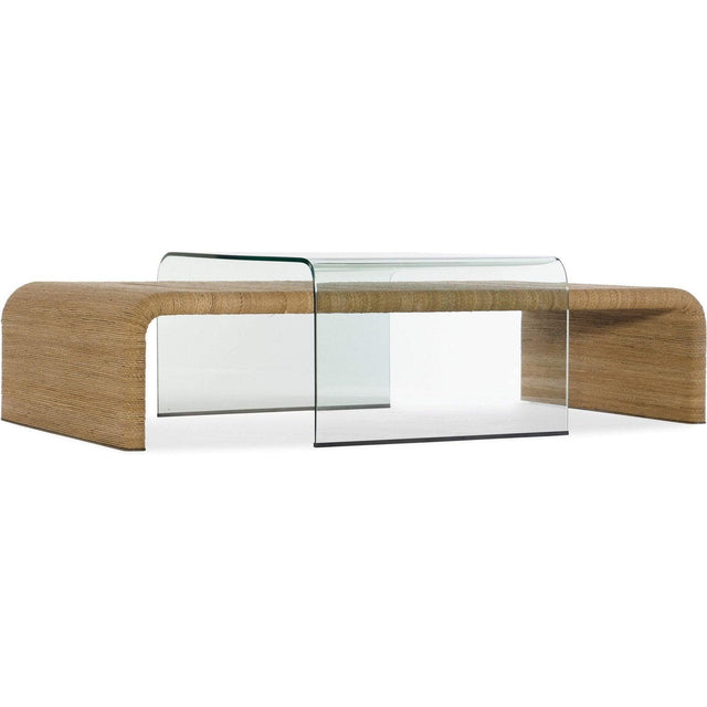 Amani Rope And Glass Cocktail Table | Hooker | Home Elegance USA