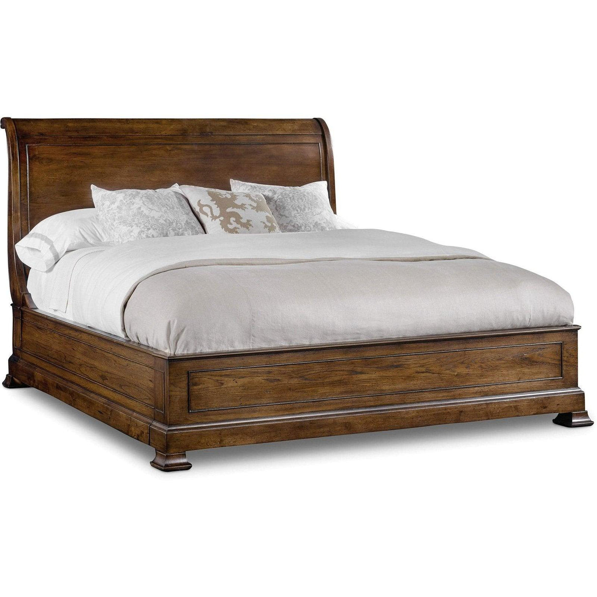 Archivist Queen Sleigh Bed w/Low Footboard | Hooker | Home Elegance USA