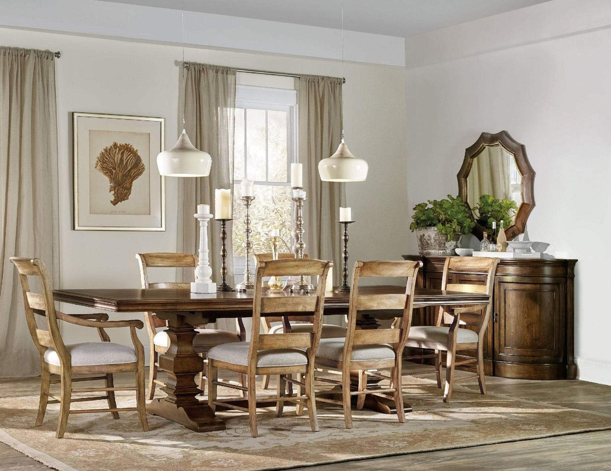 Archivist Trestle Table W/2 - 18In Leaves | Hooker | Home Elegance USA