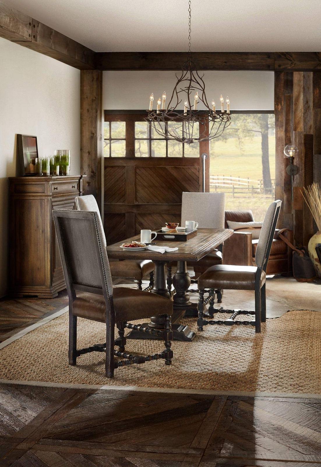 Balcones 60in Friendship Table W/2 - 12In Leaves - | Hooker | Home Elegance USA