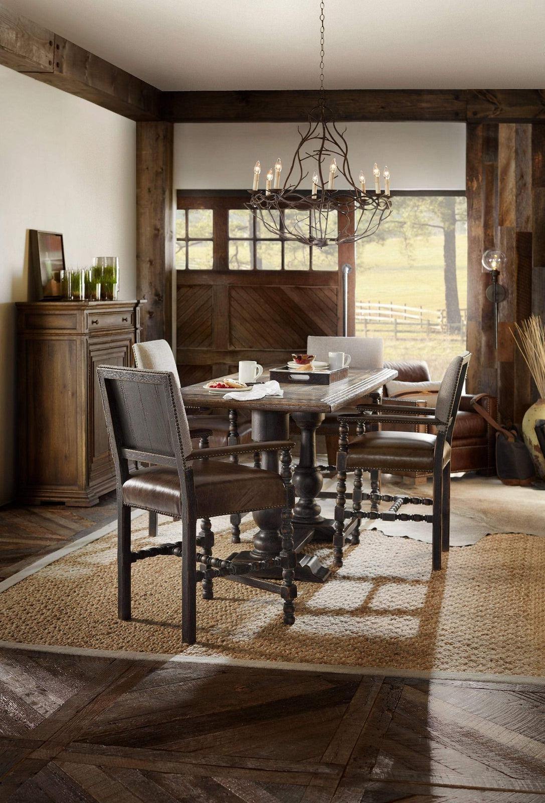 Balcones 60in Friendship Table W/2 - 12In Leaves - | Hooker | Home Elegance USA