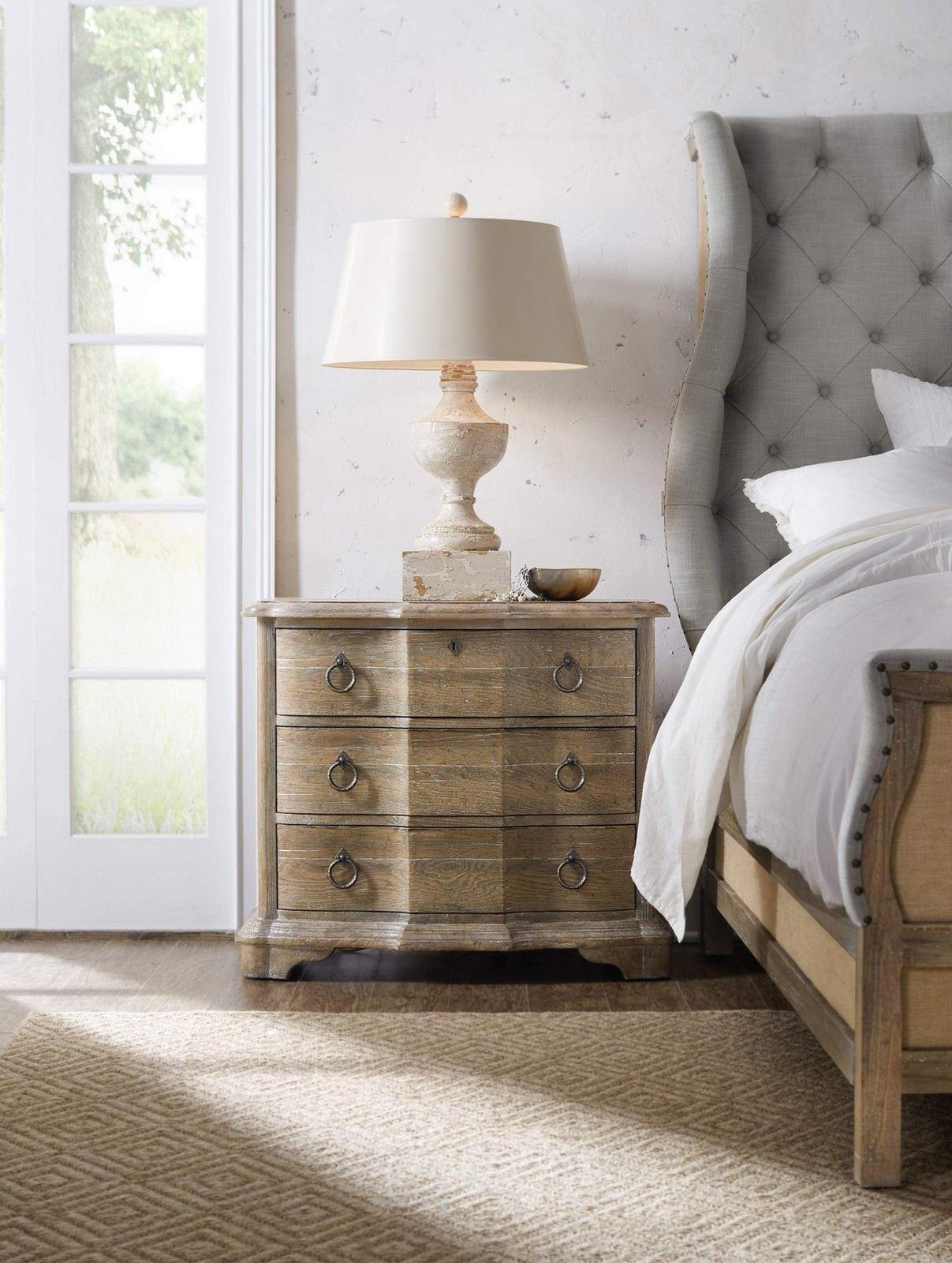 Boheme Bastogne Three - Drawer Nightstand | Hooker | Home Elegance USA