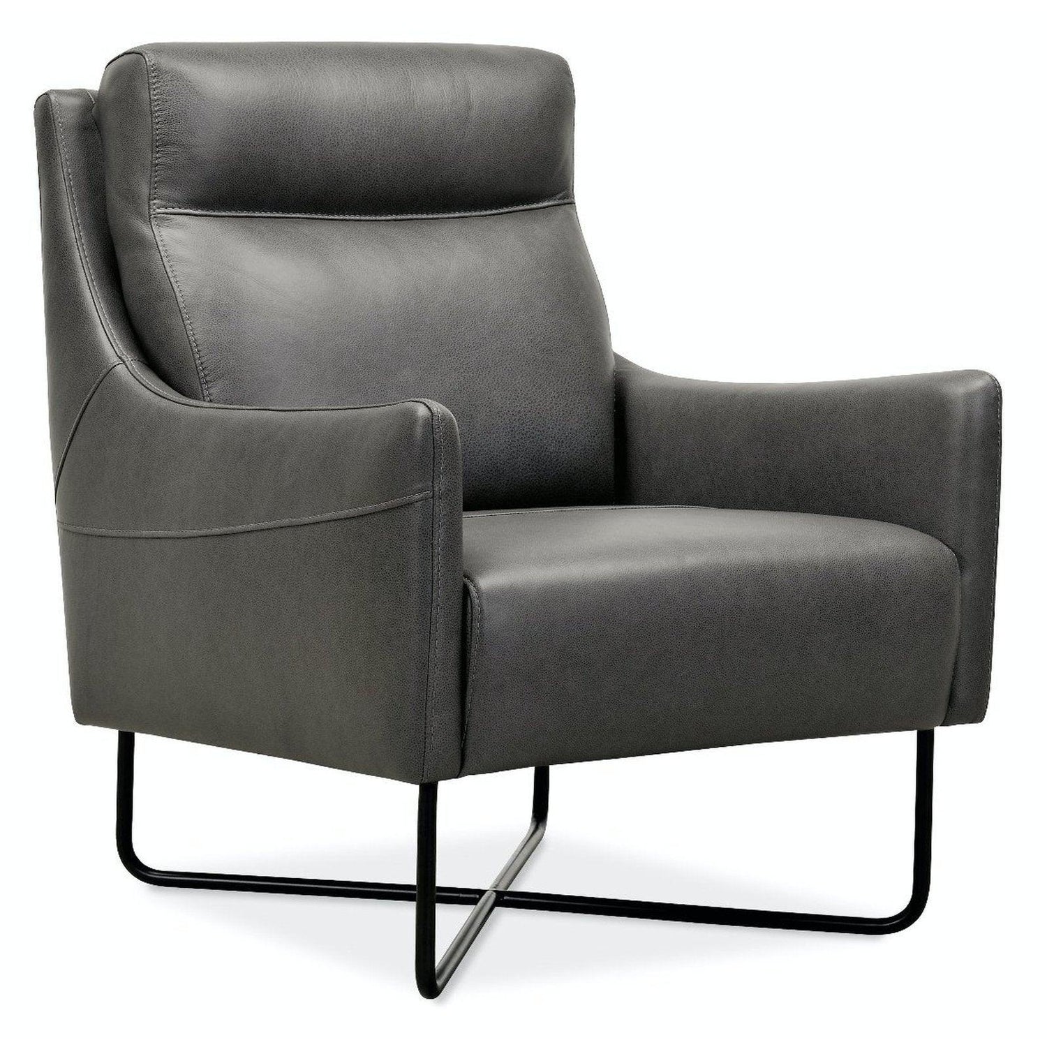 Cc Efron Club Chair W/ Black Metal Base | Hooker | Home Elegance USA