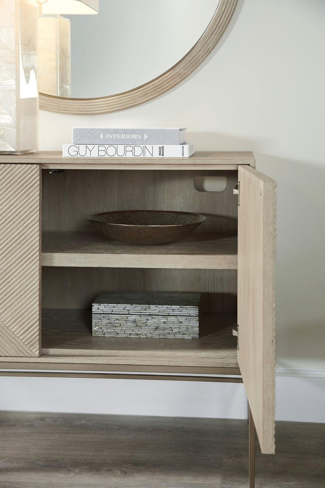 Cascade Credenza With Metallic Legs | Hooker | Home Elegance USA