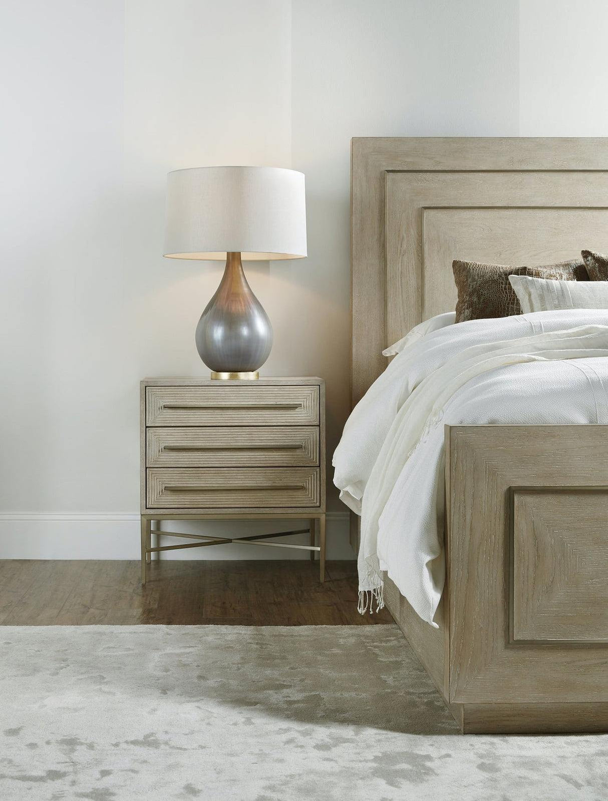 Cascade Three - Drawer Modern Nightstand | Hooker | Home Elegance USA