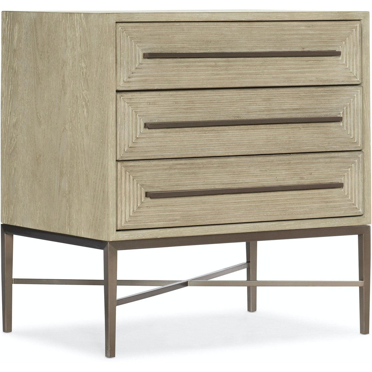 Cascade Three - Drawer Modern Nightstand | Hooker | Home Elegance USA