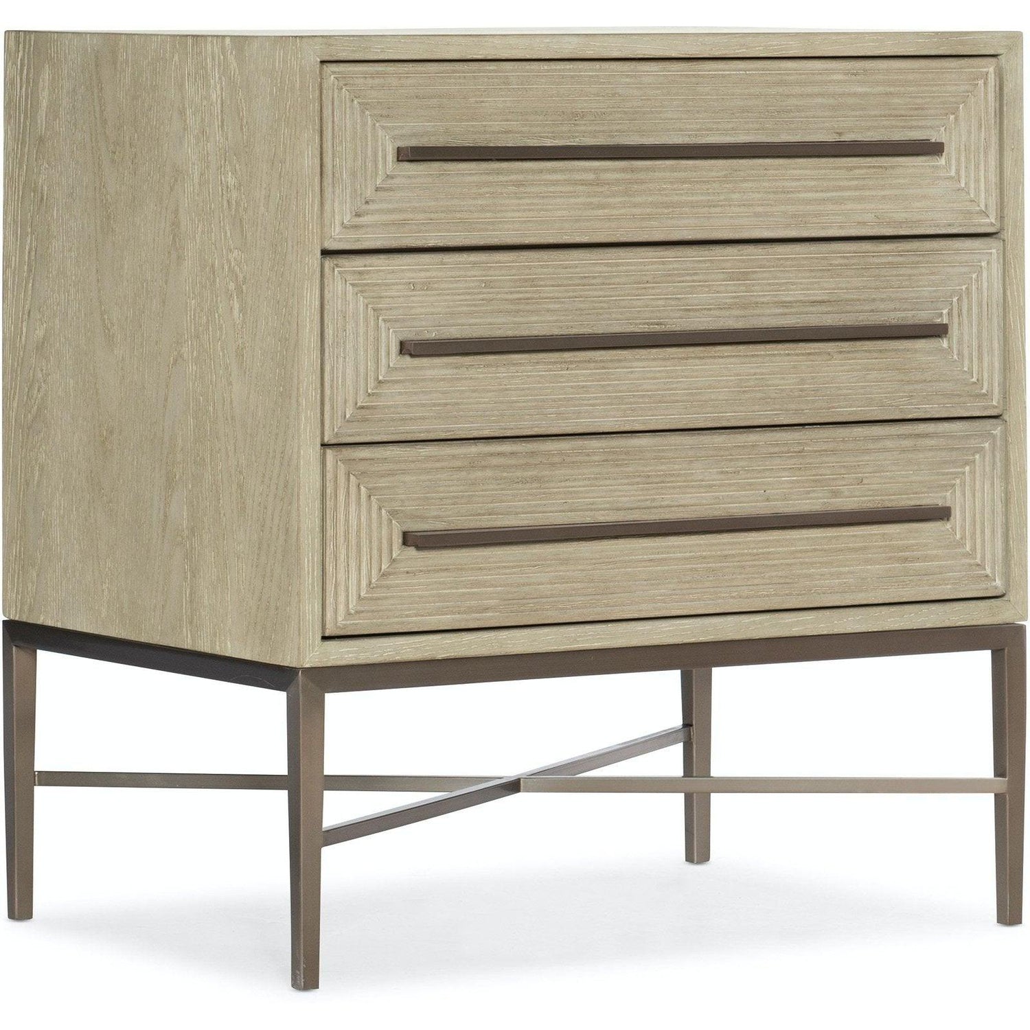 Cascade Three - Drawer Modern Nightstand | Hooker | Home Elegance USA