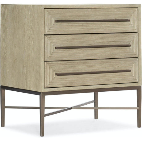 Cascade Three - Drawer Modern Nightstand | Hooker | Home Elegance USA