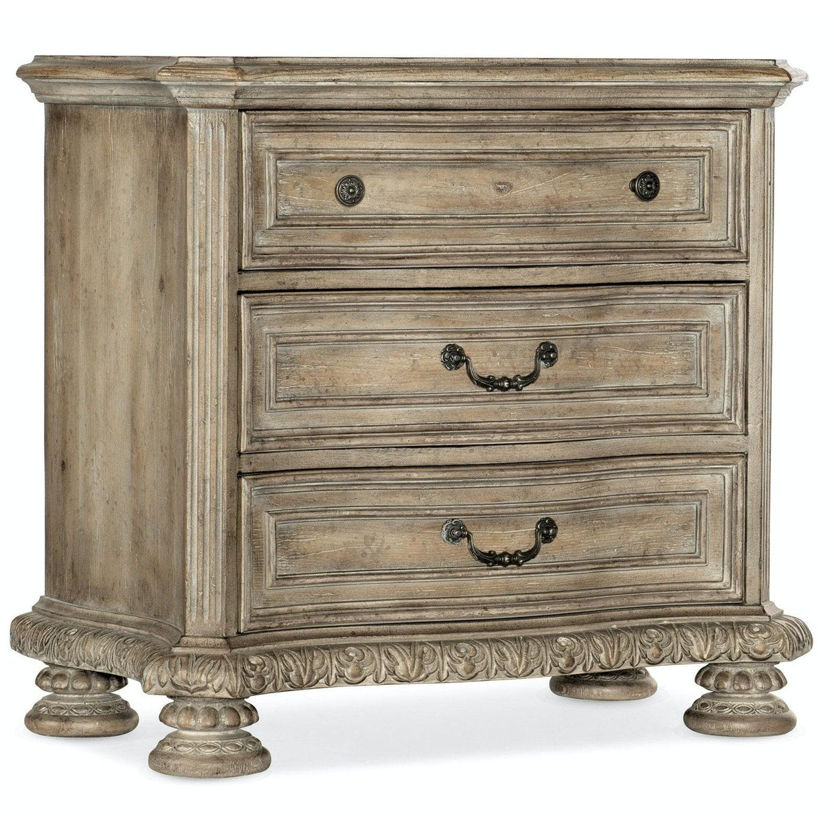 Castella Three Drawer Nightstand | Hooker | Home Elegance USA