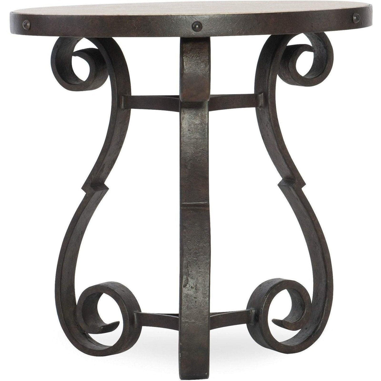 Hooker Furniture Luckenbach Metal And Stone End Table